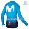 Conjunto Maillot + Culotte largo con tirantes Invierno Termico 2018 Movistar Team N001